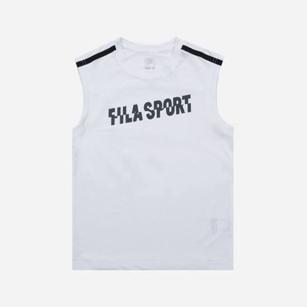 Fila Aurora Sleeveless Boy's T-Shirts - White,NZ 254-46102